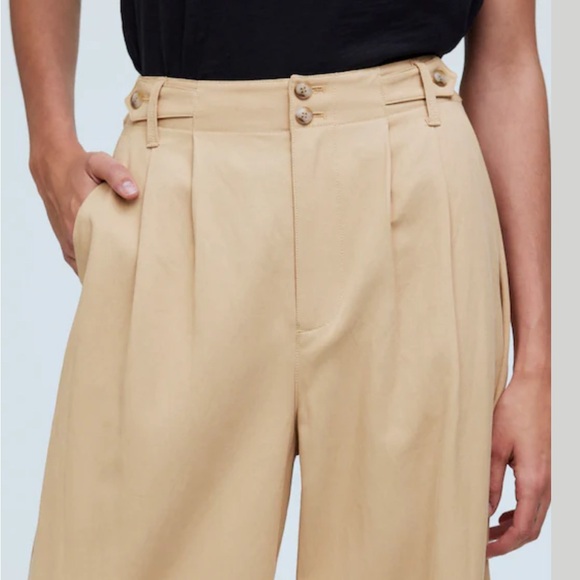 Madewell Harlow Wide Leg Pants. Khaki. Size 10 - Picture 5 of 14